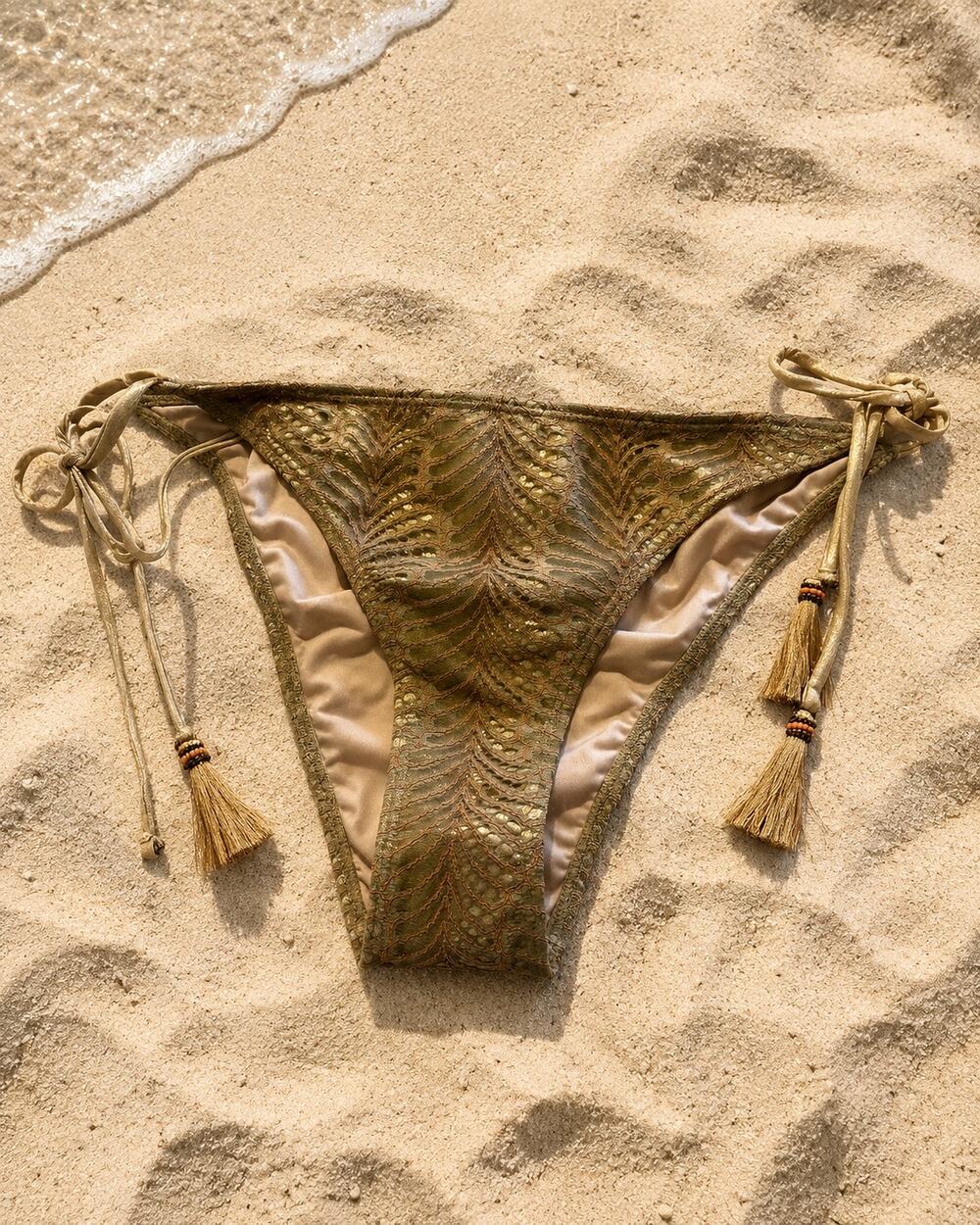Cosita Linda Coral Side Tie Bikini Bottom NWT